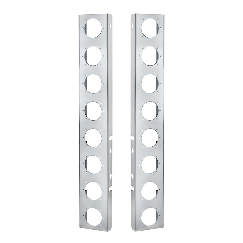 Front Air Cleaner Light Brackets for Peterbilt 1987-2006 Stainless UP#30072 Pair