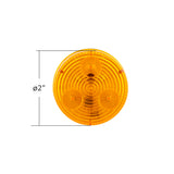 2” Round Clearance/Marker Low Profile Light Amber 3 Led/Lens UP#36107B Each