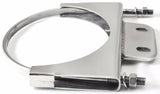 U-Bolt Exhaust Bracket for 5” Stack With 1-1/2x3-3/8 Plate, Stainless UP#21286