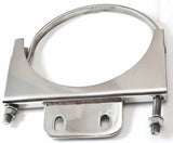 U-Bolt Exhaust Bracket for 5” Stack With 1-1/2x3-3/8 Plate, Stainless UP#21286