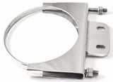 U-Bolt Exhaust Bracket for 5” Stack With 1-1/2x3-3/8 Plate, Stainless UP#21286