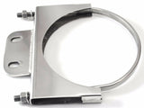 U-Bolt Exhaust Bracket for 5” Stack With 1-1/2x3-3/8 Plate, Stainless UP#21286