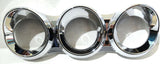 3 Gauge Horizontal Cluster Bezel w/Visor for Peterbilt Pre 2006 Plastic UP#41720