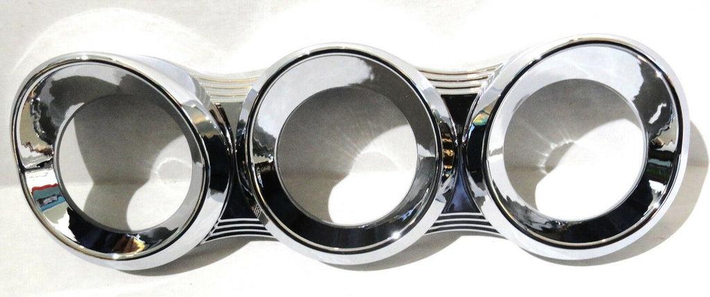 3 Gauge Horizontal Cluster Bezel w/Visor for Peterbilt Pre 2006 Plastic UP#41720