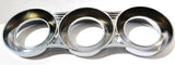 3 Gauge Horizontal Cluster Bezel w/Visor for Peterbilt Pre 2006 Plastic UP#41720