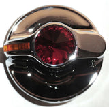 knob A/C heater amber indicator red jewel chrome plastic for Kenworth 2002-05