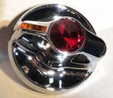 knob A/C heater amber indicator red jewel chrome plastic for Kenworth 2002-05