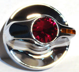knob A/C heater amber indicator red jewel chrome plastic for Kenworth 2002-05