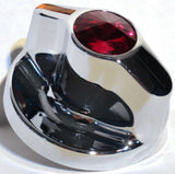 knob A/C heater amber indicator red jewel chrome plastic for Kenworth 2002-05