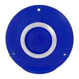 Back of Cab Lens Replacement 4" Blue with Chrome Ring Plastic 3 Hole GG#86721