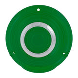 Back of Cab Lens Replacement 4" Green with Chrome Ring Plastic 3 Hole GG#86722
