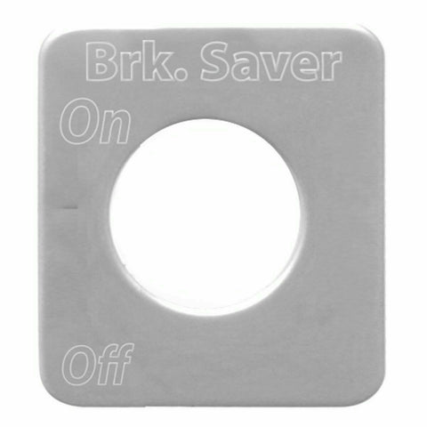 GG Switch Plate for Kenworth Brake (Brk.) Saver Stainless Block Letters #68605