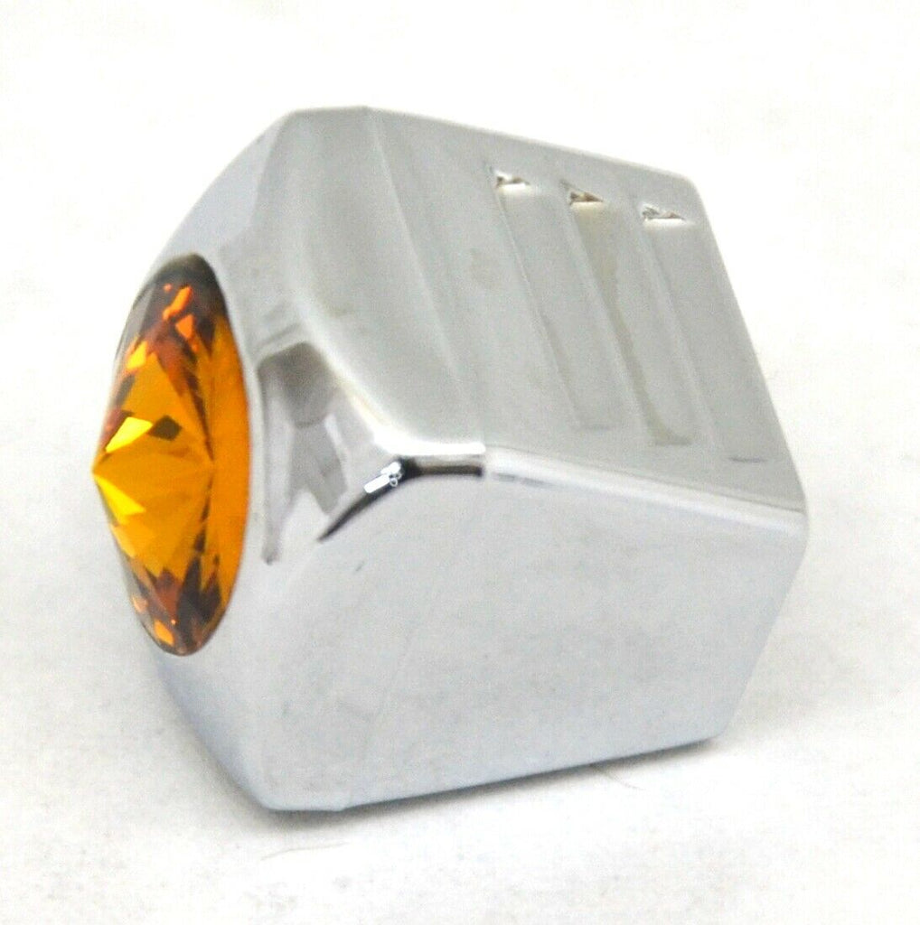 A/C Heater Slider Knobs HVAC Amber Jewel Ch Plastic 3/4" Tall UP#42030 Set of 3