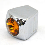 A/C Heater Slider Knobs HVAC Amber Jewel Ch Plastic 3/4" Tall UP#42030 Set of 3