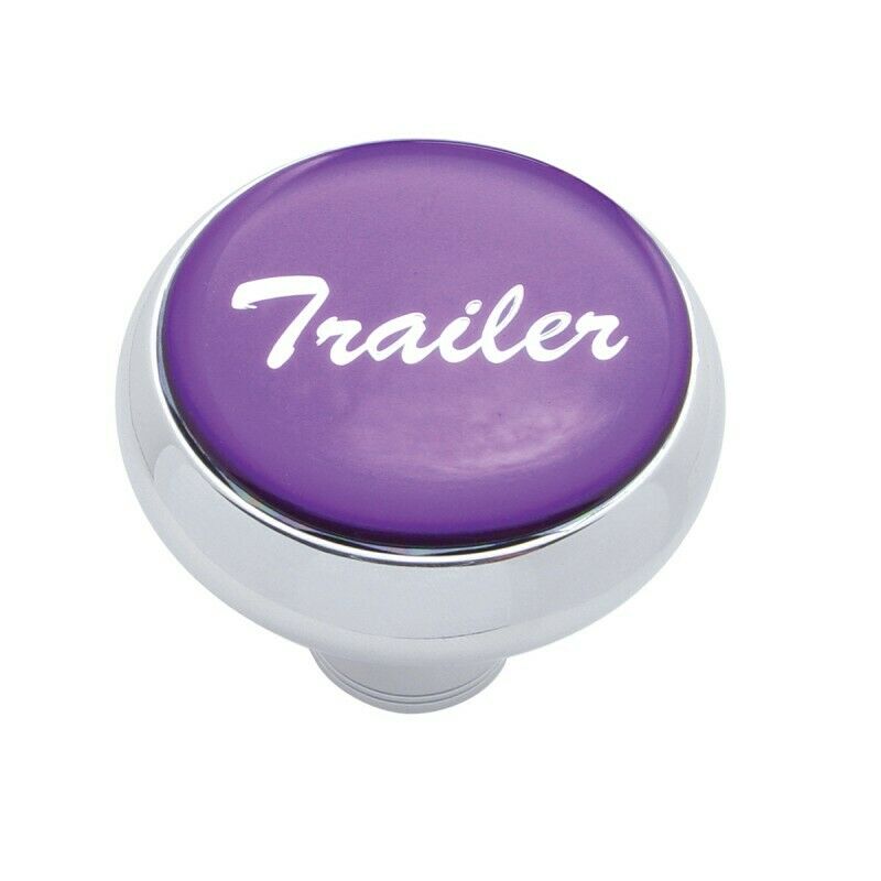 UP Deluxe Air Brake Knob Screw-On Trailer Purple Glossy 1 3/4" Chrome #23409