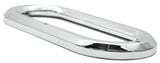 UP Light Bezel/Trim for 6.5" Oval Light Plain Chrome Plastic 3 Screw #10490 Pair