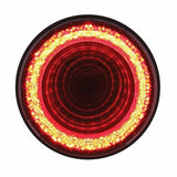 UP Mud Flap Hangers 2 1/2" Bolt Pattern "Mirage" 4" Red/Red Lights Visor #22252