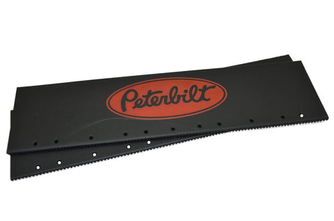 Quarter Fender Mud Flaps Peterbilt 24" x 6" Black Red Logo Rubber MP-2406 Pair