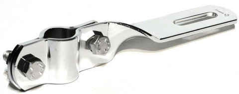 Mirror Mount Bracket-Twisted Chrome Plated 5/8 & 3/4", 6.5" Long GG#33163BP Each