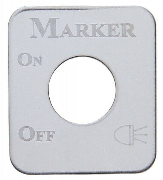 UP Switch Plate for Kenworth Marker Lights Stainless Steel Etched Letters #48264