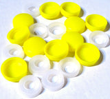 PD Screw Head Cover Set Yellow-Lemon Twist #10 #12 M5 Flat Back #113 -10 Pack