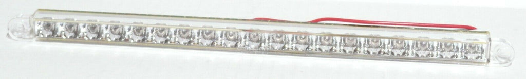 UP LED Light Strip Stop Tail Turn 19 Red LEDs Clear Lens 12" Wide #39776 Each