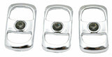 UP Rocker Switch Covers for Freightliner Smoke/Gray Jewel Plstic #42055 Set of 3