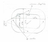 Anti-Theft Rectangular (3x5) Light Mount Bezel Stainless Bolt On GG#87147 Each