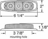 UP LED Light 15 Red LEDs/Clear Lens for Peterbilt Stainless Bezel #38304 Pair