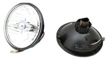 UP Headlight 7" Chrystal H4 W/6 LED Amber Turn Signal Clear Lens 12V #31247 Pair