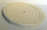 UP Buffing Wheel 8" Muslin Sewn Soft 1/2" Arbor 30 Ply x 3/8" #90022 Each