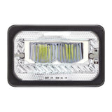 UP Heated LED Headlight High Beam 4" X 6" H4656 Plug 12V/24V Chrome #34132 Each