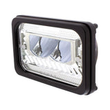 UP Heated LED Headlight High Beam 4" X 6" H4656 Plug 12V/24V Chrome #34132 Each