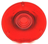 Back of Cab Lens Replacement 4" Red with Chrome Ring Plastic 3 Hole GG#86724
