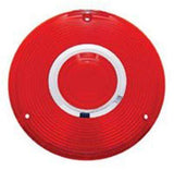 Back of Cab Lens Replacement 4" Red with Chrome Ring Plastic 3 Hole GG#86724