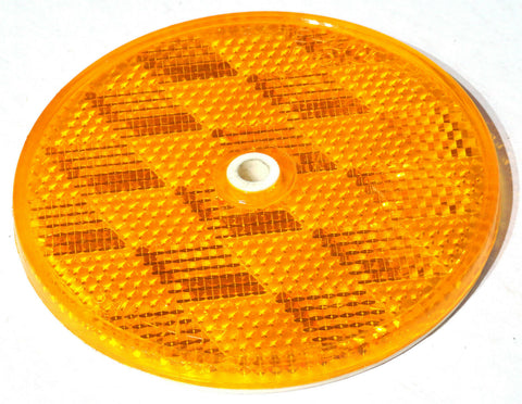 Round Reflectors With Center Hole 3-1/4” Amber Acrylic Lens GG#80821 Set of 2