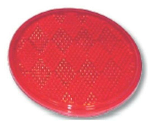Reflectors Round Red Acrylic Stick on Tape Mount 3 Inch GG#80814 Pair