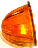GG Light Lens Watermelon Style Light Amber Glass 3.5 OD 2 Screw hole #92801 Each