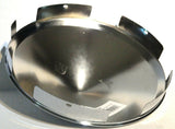 UP Front Hub Caps 6 Uneven Notches Cone Pointed Chrome 1" Lip #10169-Pair