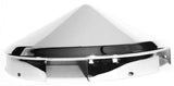 UP Front Hub Caps 6 Uneven Notches Cone Pointed Chrome 1" Lip #10169-Pair