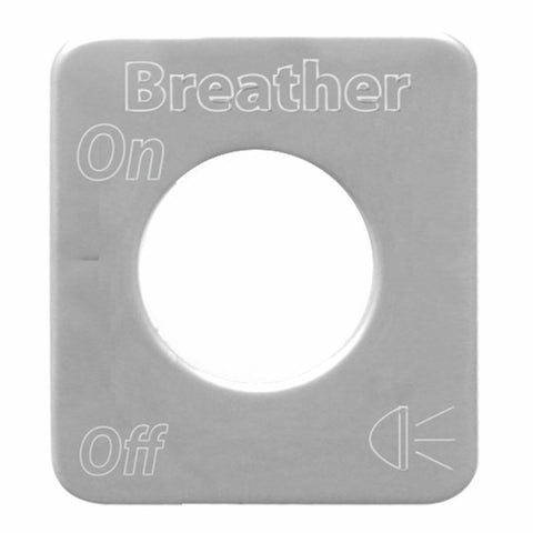 GG Switch Plate for Kenworth Breather Lights Stainless Steel Block Letter #68526