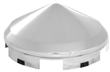 2-Front Hub Cap 5 Notch Cone Pointed Chrome for Aluminum Wheel 1" Lip GG#10743