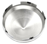 2-Front Hub Cap 5 Notch Cone Pointed Chrome for Aluminum Wheel 1" Lip GG#10743