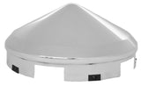 2-Front Hub Cap 5 Notch Cone Pointed Chrome for Aluminum Wheel 1" Lip GG#10743