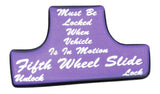 UP Switch Guard Fifth Wheel Slide for Freightliner Purple Glossy Sticker #21023