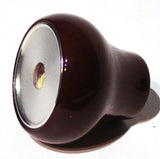Dash Control Knob Panel Lights 1" Black Glossy Sticker Wood Knob UP#23542 Each