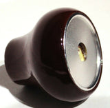 Dash Control Knob Panel Lights 1" Black Glossy Sticker Wood Knob UP#23542 Each