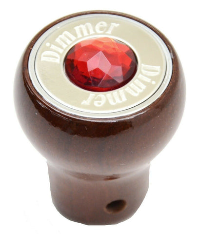 GG Dimmer Knob Rosewood Red Jewel Stainless Plaque Set Screw Mount #95655