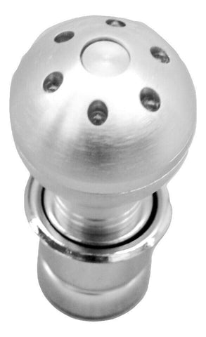 Deluxe Cigarette Lighter Knob W/ Red LEDs Chrome 7/8" Heating Element UP#28469