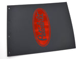 Aero Mud Flaps 24" x 30" Black Flap Red PETERBILT 4 Hole AP#802430-PETEUNRE-Pair